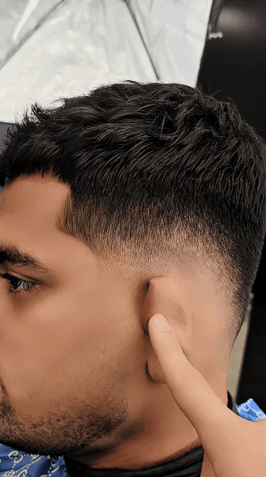 Barbering class in progress